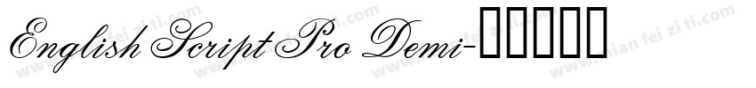 English Script Pro Demi字体转换